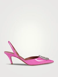 Camelia Patent Leather Slingback Pumps