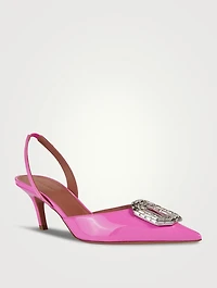 Camelia Patent Leather Slingback Pumps