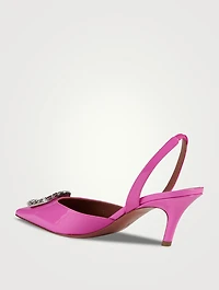 Camelia Patent Leather Slingback Pumps