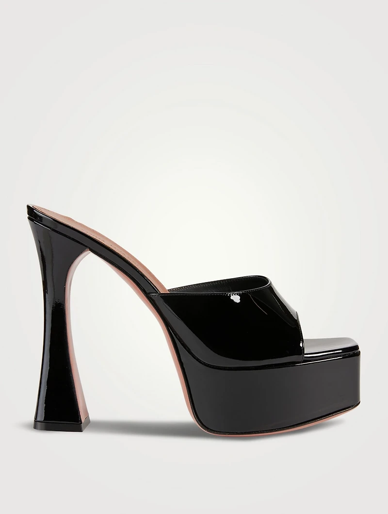 Dalida Patent Leather Platform Mules