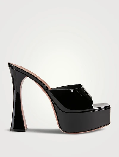 Dalida Patent Leather Platform Mules