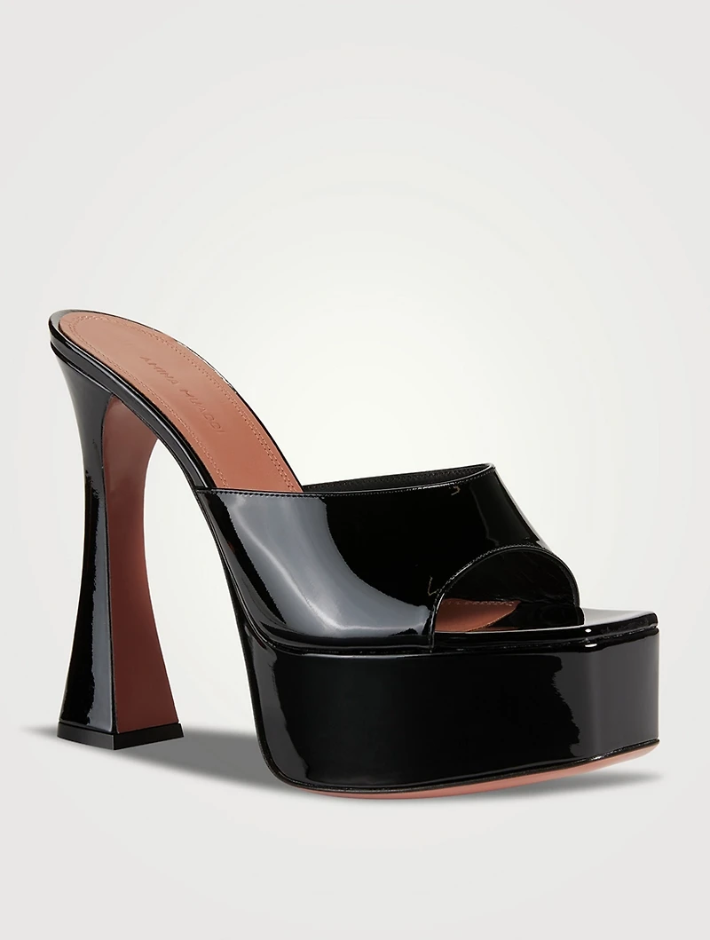 Dalida Patent Leather Platform Mules