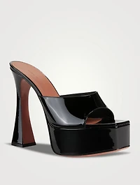 Dalida Patent Leather Platform Mules