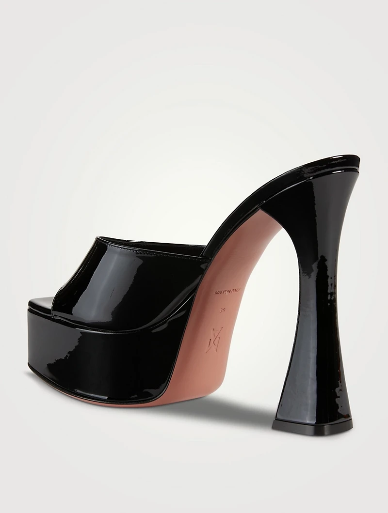 Dalida Patent Leather Platform Mules