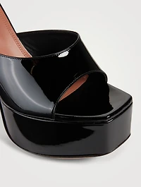 Dalida Patent Leather Platform Mules
