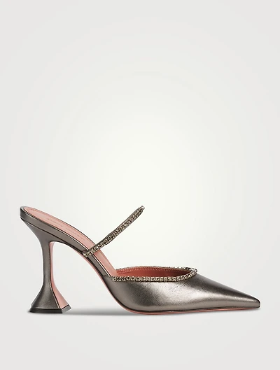 Gilda Metallic Leather Mules