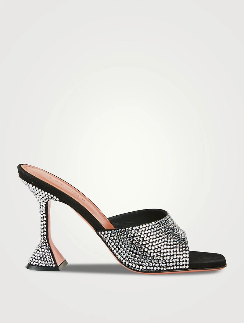 Lupita Embellished Satin Mules