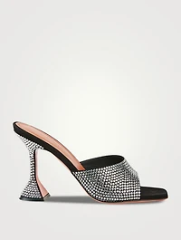 Lupita Embellished Satin Mules