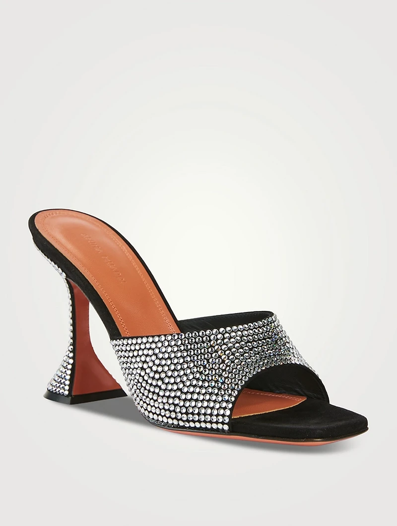 Lupita Embellished Satin Mules