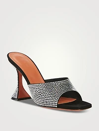 Lupita Embellished Satin Mules
