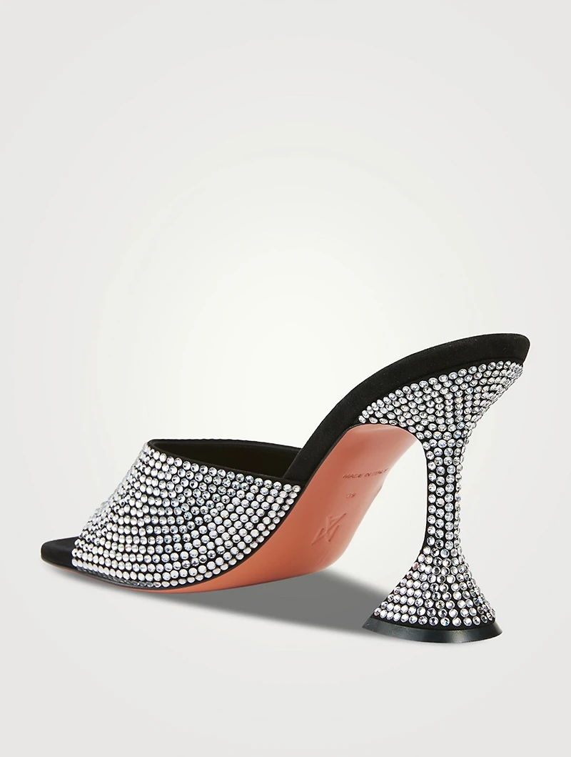 Lupita Embellished Satin Mules