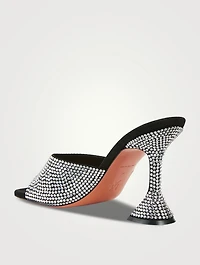 Lupita Embellished Satin Mules