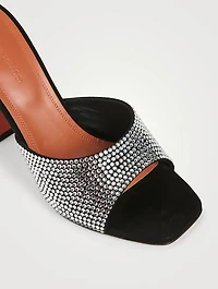 Lupita Embellished Satin Mules