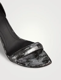 Metallic Leather Sandals
