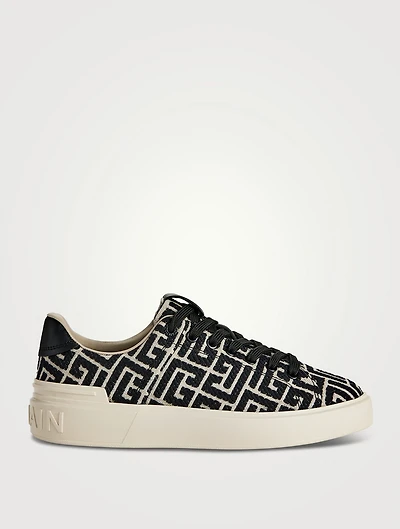 B-Court Monogram Jacquard Canvas Sneakers