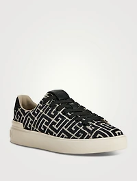 B-Court Monogram Jacquard Canvas Sneakers