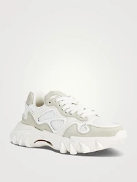 B-East Leather Suede And Mesh Sneakers