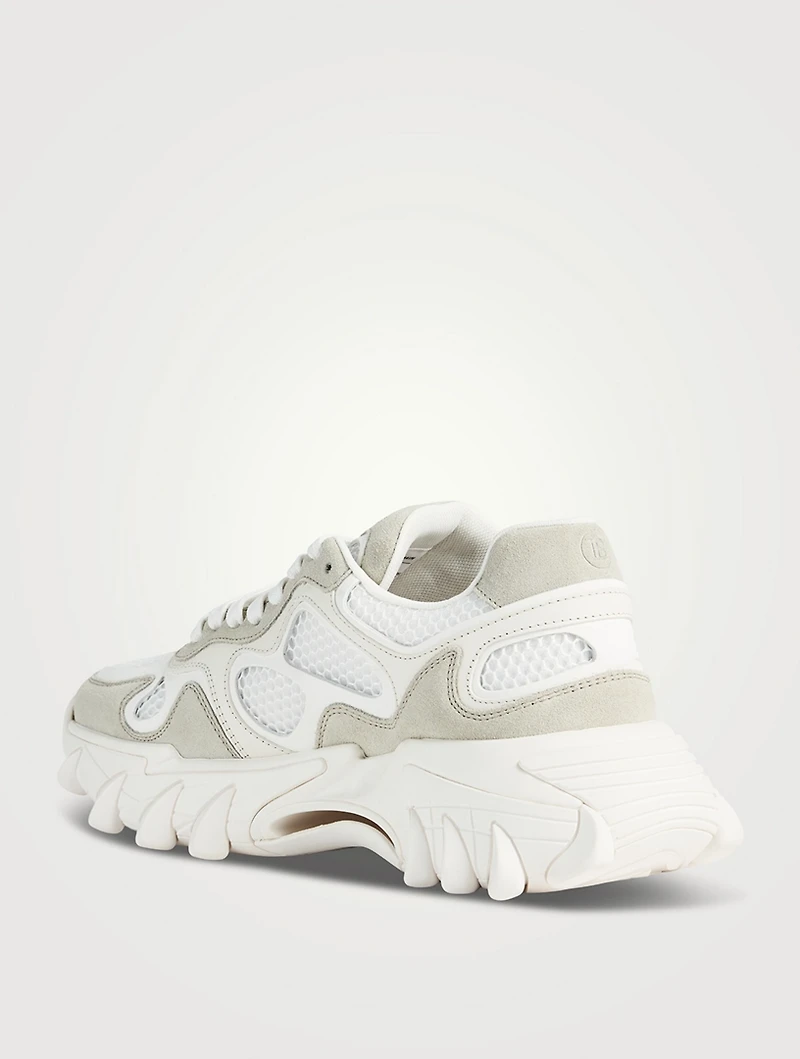 B-East Leather Suede And Mesh Sneakers