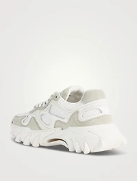 B-East Leather Suede And Mesh Sneakers