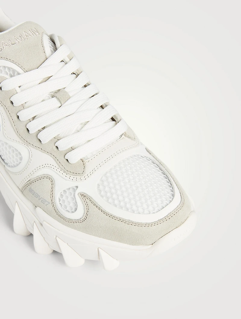 B-East Leather Suede And Mesh Sneakers