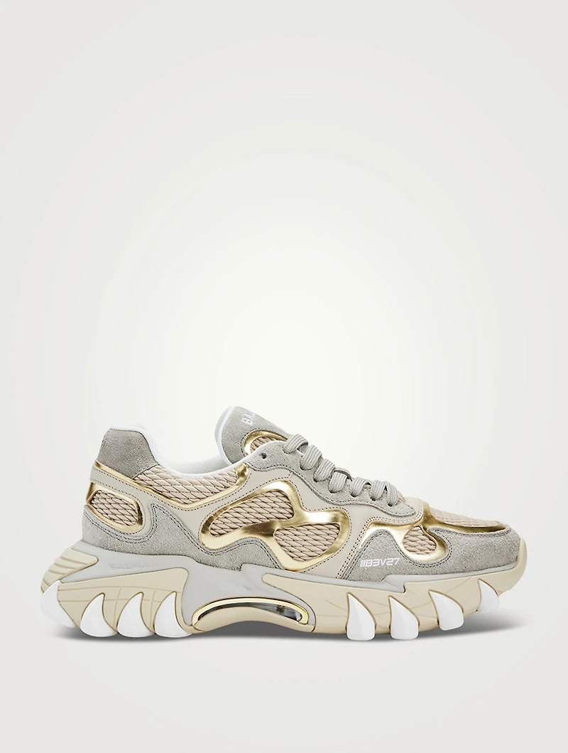 B-East Suede And Mesh Sneakers