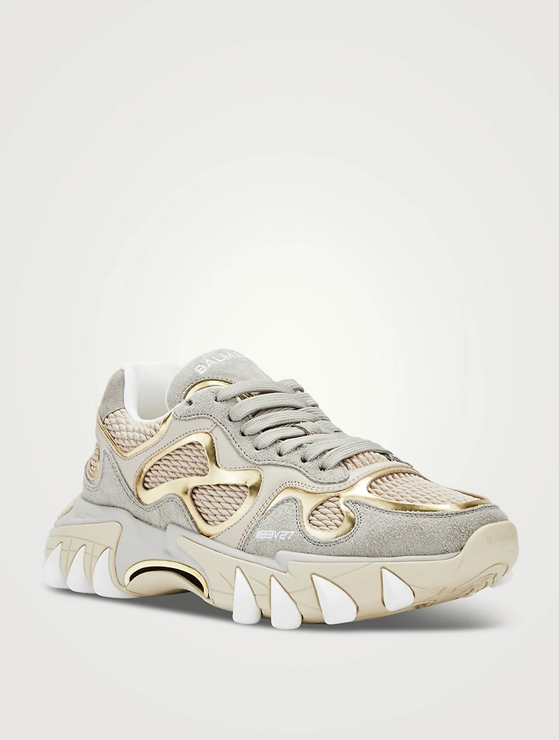 B-East Suede And Mesh Sneakers