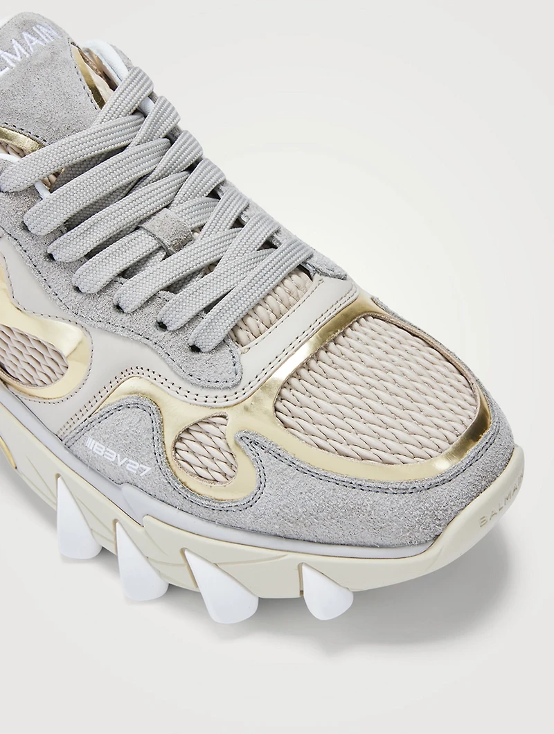 B-East Suede And Mesh Sneakers