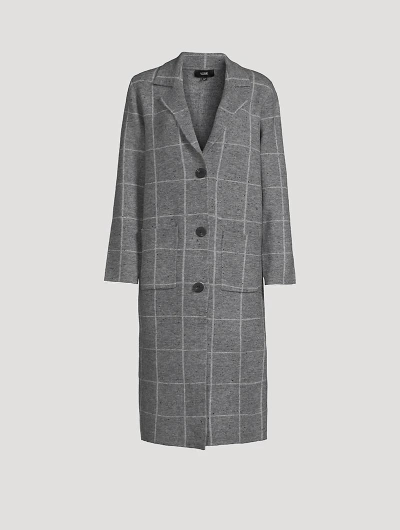 Brita Coat Window Pane Check Print