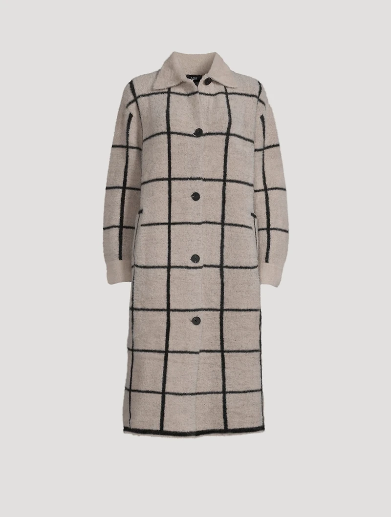 Elle Coat Check Print