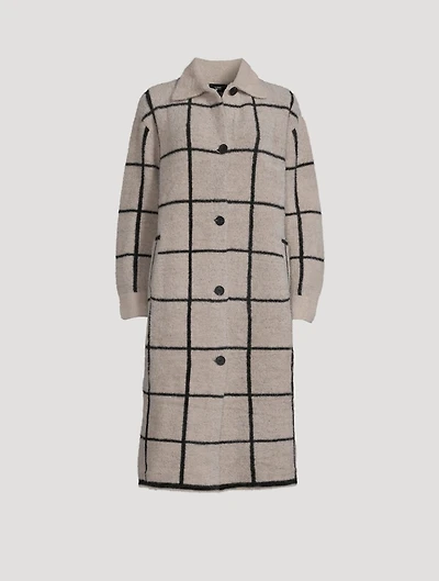 Elle Coat Check Print