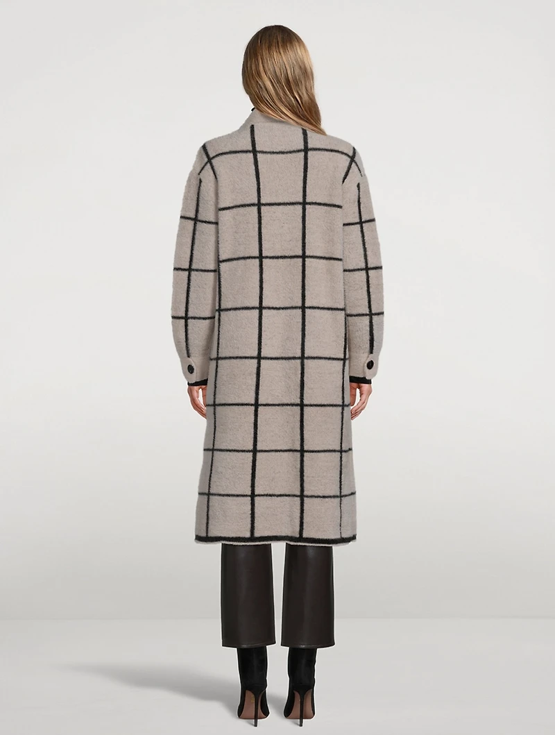Elle Coat Check Print