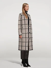 Elle Coat Check Print