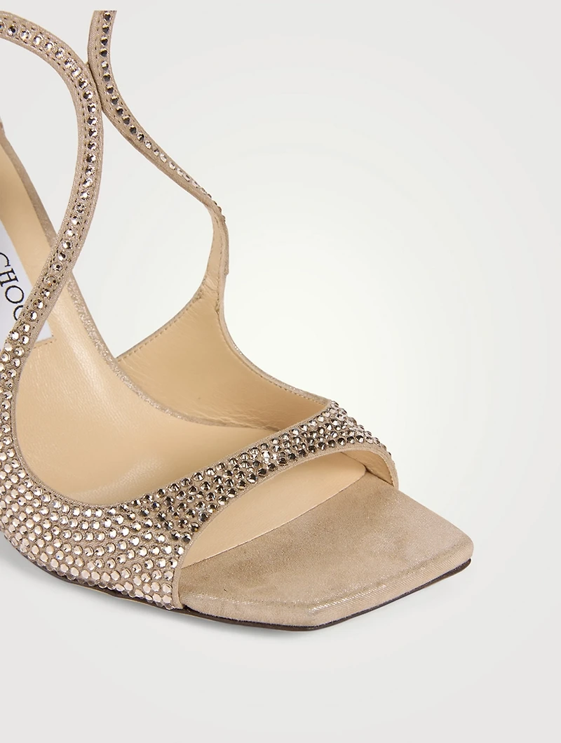 Azia 95 Embellished Suede Stiletto Sandals
