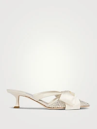 Flaca Leather And Mesh Mules