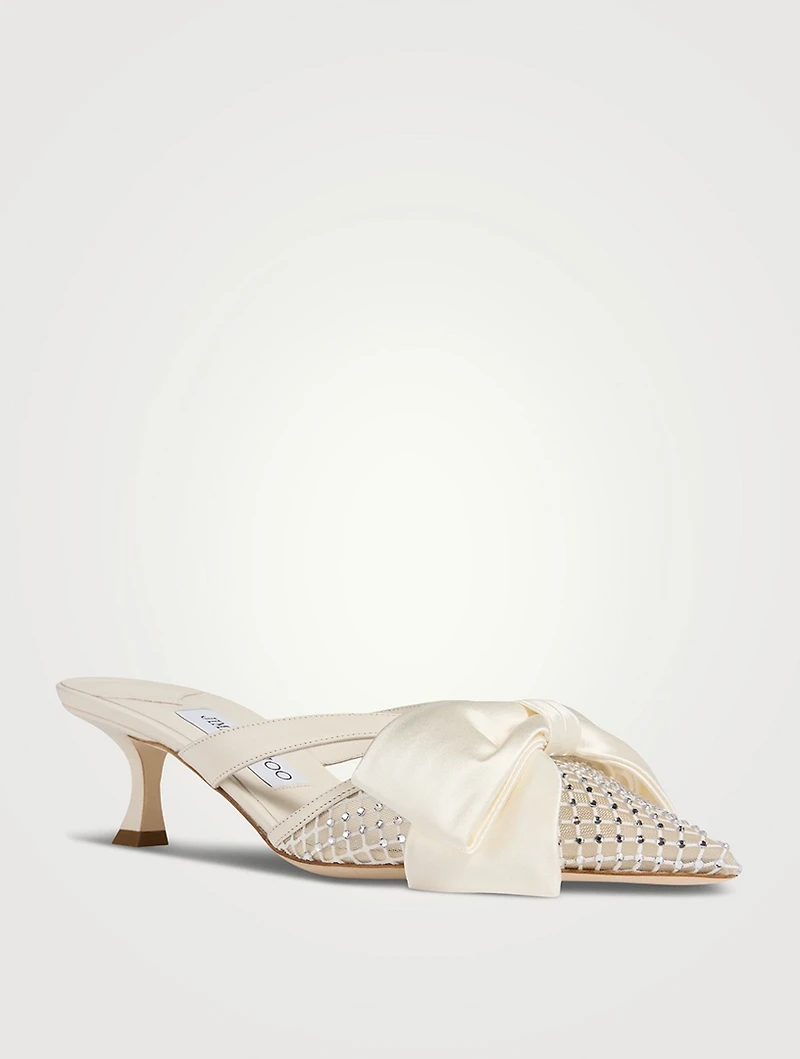 Flaca Leather And Mesh Mules