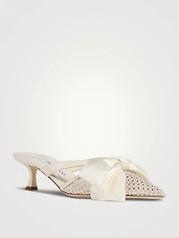Flaca Leather And Mesh Mules