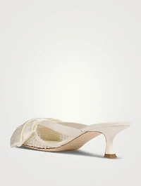 Flaca Leather And Mesh Mules