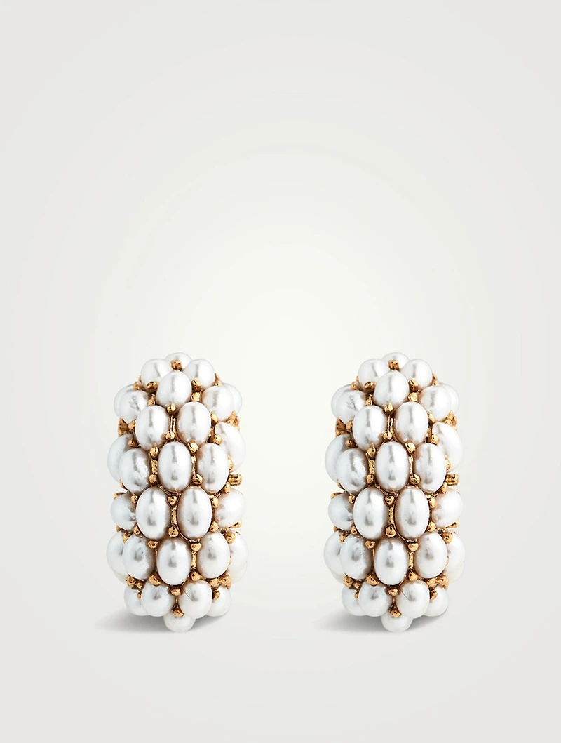 Pomegranate Hoop Clip-On Earrings