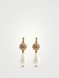 Silk Faux Pearl Earrings