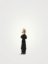Beaded Tassel Clip-On Earrings