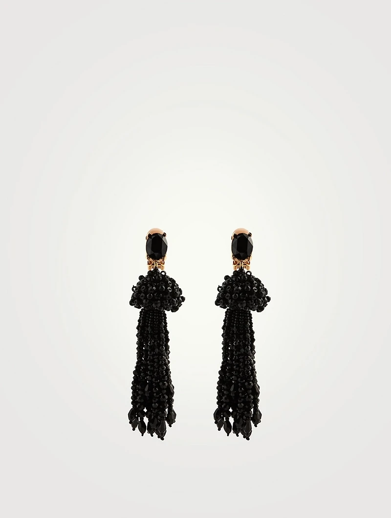 Ombre Tassel Clip-On Earrings