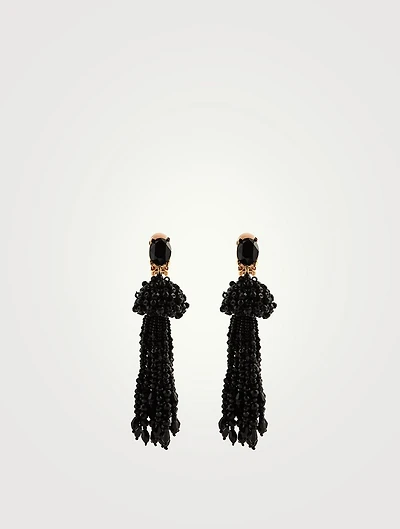Ombre Tassel Clip-On Earrings
