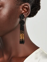 Ombre Tassel Clip-On Earrings