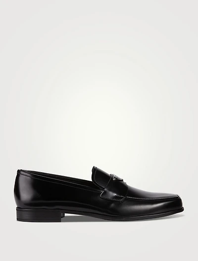 Brushed Leather Loafers