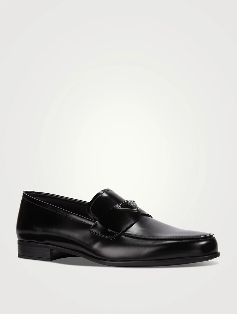 Brushed Leather Loafers