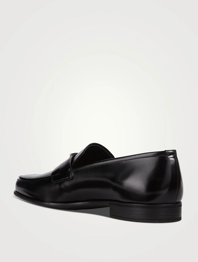 Brushed Leather Loafers