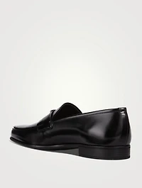 Brushed Leather Loafers