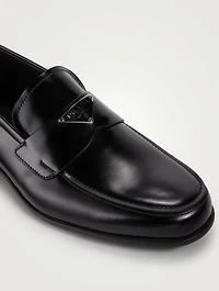 Brushed Leather Loafers