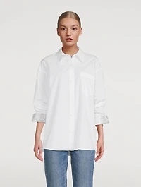 Poplin Shirt With Crystal Cuffs