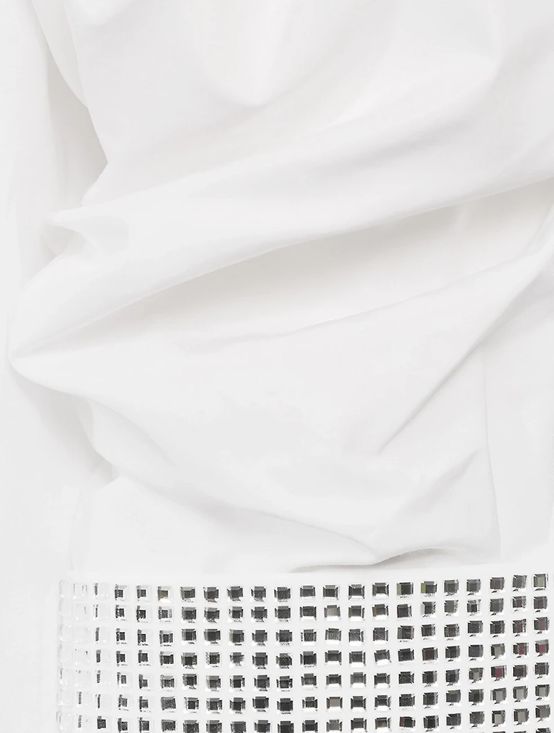 Poplin Shirt With Crystal Cuffs
